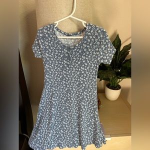 Art class blue floral dress